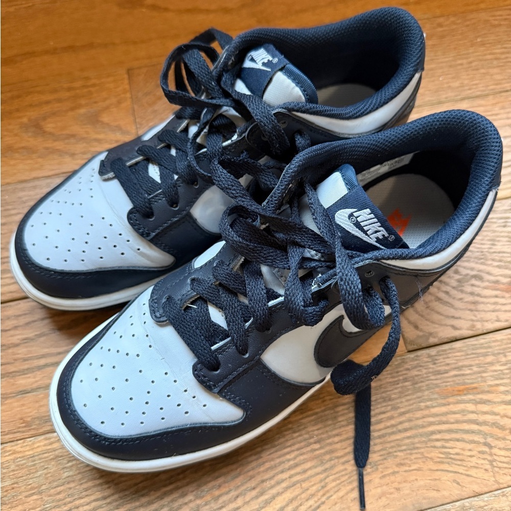 DD1391-003 Nike Dunk Low Georgetown Championship Grey Navy Wolf Gray M6 or W7.5